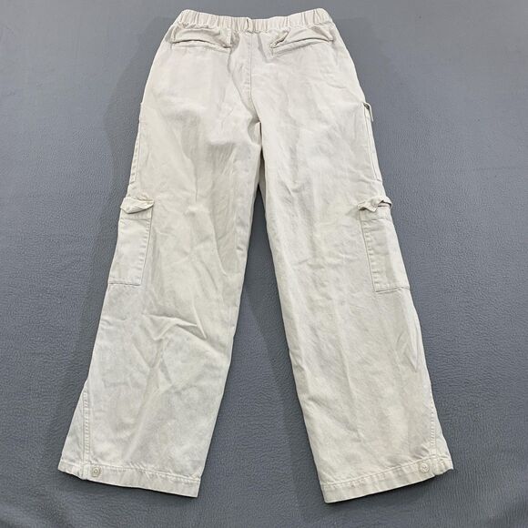 YFB Young Fabulous & Broke Cargo Pants Womens Large Beige Elastic Waist Utility - Picture 13 of 16